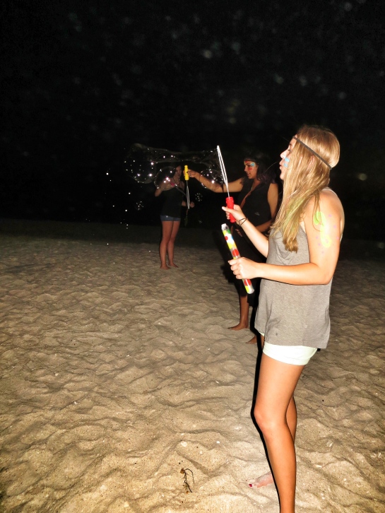 Even though they didn't glow, our bubble wands were a good investment